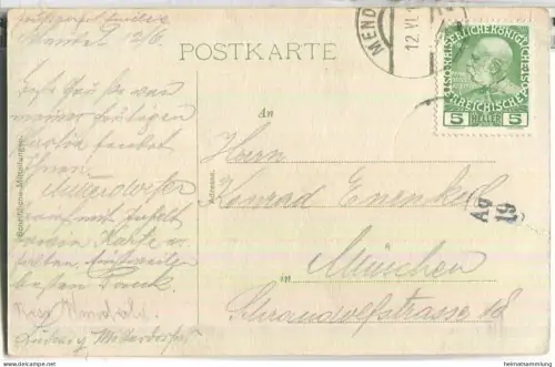 Der Penegal - Mendel gegen Monte Roen und Brentagruppe - Verlag Joh. F. Amonn Bozen