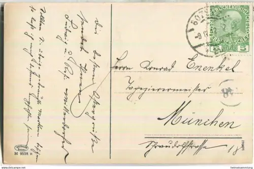 Kaltern mit dem See von der Mendel - Verlag Joh. F. Amonn Bozen