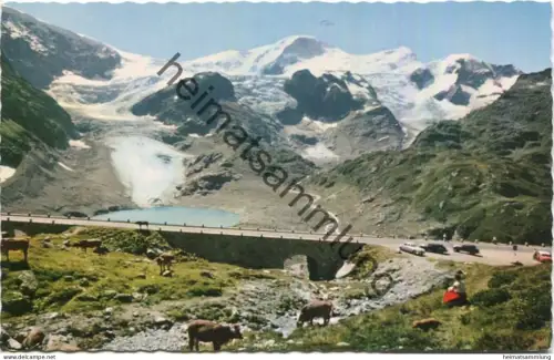 Sustenstrasse - Steingletscher - Gwächtenhorn - Verlag Photoglob-Wehrli AG Zürich - Rückseite beschrieben