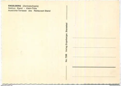 Engelberg - Sektion Stand - Klein-Titlis - Aussichtsterrasse des Restaurant Stand - AK Grossformat - Verlag Engelberger