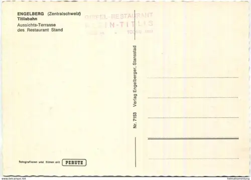 Engelberg - Titlisbahn - Gipfel-Restaurant Stand - Klein-Titlis - AK Grossformat - Verlag Engelberger Stansstad