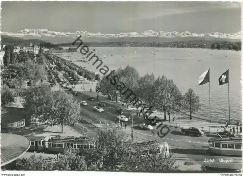 Zürich - Utoquai - Foto-Ansichtskarte Grossformat - Verlag Photoglob-Wehrli AG Zürich gel. 1968