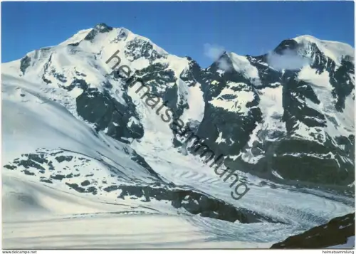 Piz Bernina - Piz Morteratsch und Morteratschgletscher - AK Grossformat - Edition Perrochet Lausanne