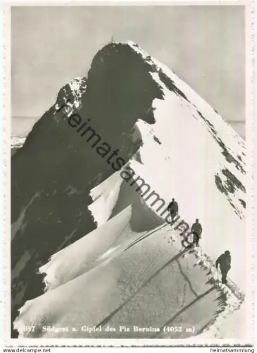 Piz Bernina - Südgart und Gipfel - Foto-AK Grossformat - Verlag B. Schocher Pontresina