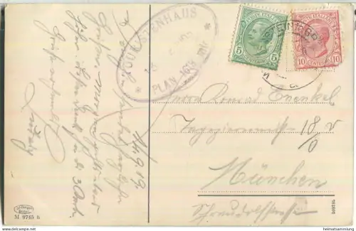 Sta. Maria in Wolkenstein in Gröden gegen die Sella - Verlag Joh. F. Amonn Bozen