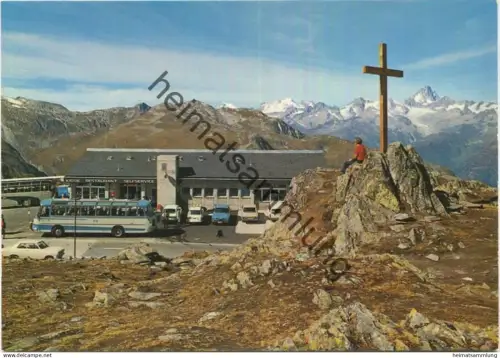 Nufenenpass - Restaurant Nufenenpasshöhe Familie Imstepf-Blatter - AK Grossformat - Verlag Rud. Suter AG Oberrieden-Züri