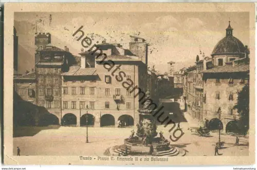 Trento - Piazza V. Emanuele III e via Bellenzani