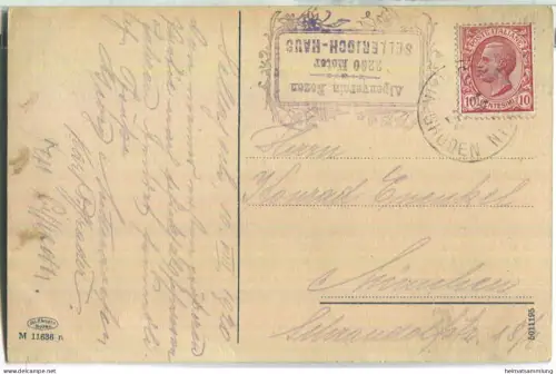 Sellajochhaus mit Langkofelgruppe - Verlag Joh. F. Amonn Bozen