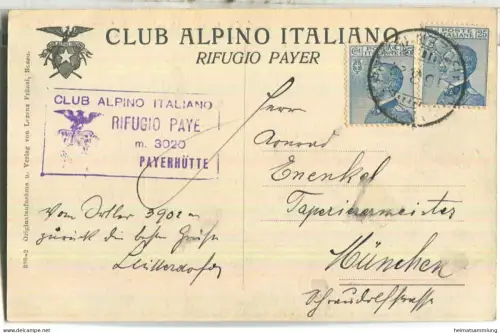 Ortler - Payerhütte - Club Alpino Italiano Rifugio Payer - Verlag Lorenz Fränzl Bozen