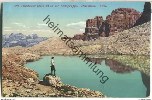 Der Pisciadusee in der Sellagruppe - Verlag Joh. F. Amonn Bozen