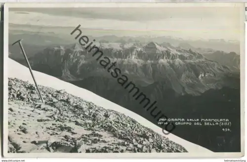 Panorama dalla Marmolata - verso il gruppo del Sella - Foto-Ansichtskarte - Ed. G. Ghedina Cortina d' Ampezzo