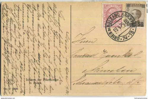 Bozen - Inneres der Pfarrkirche - Verlag Joh. F. Amonn Bozen