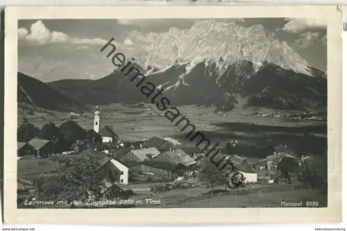 Lermoos mit der Zugspitze - Foto-Ansichtskarte - Verlag G. Schöllhorn Innsbruck