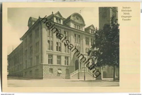 Zürich - Zentral-Bibliothek - Eingangs-Fassade