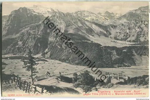 Engelberg - Aussicht vom Bord gegen Titlis und Wendenstöcke - Edition Photoglob Co. Zürich