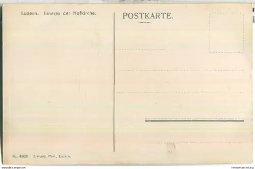 Luzern - Hofkirche - Innenansicht - Verlag E. Goetz Luzern