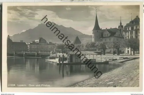 Luzern - Quai und Pilatus - Foto-Ansichtskarte - Verlag Wehrli AG Kilchberg