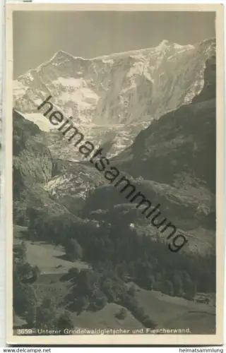 Unterer Grindelwaldgletscher mit Fiescherwand - Foto-Ansichtskarte - Verlag Wehrli AG Kilchberg