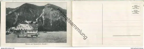 Plansee und Planseehotel Forelle - Doppelkarte - rückseitig Gebietskarte