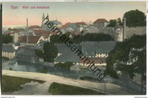 Cheb - Eger - Blick vom Steinbruch - Verlag Hermann Poy Dresden 1904