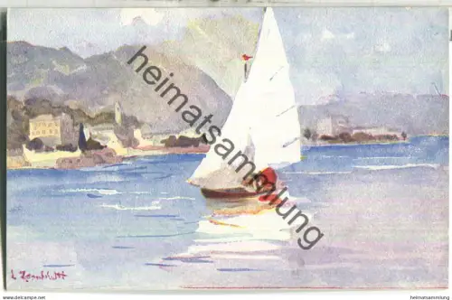 Lago di Como - Menaggio - Künstlerkarte signiert L. Zambeletti 20er Jahre