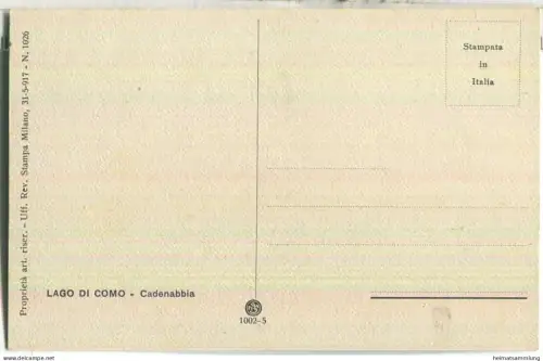 Lago di Como - Cadenabbia - Künstlerkarte signiert L. Zambeletti 20er Jahre