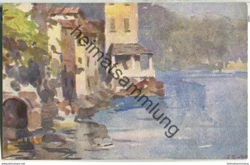Lago di Como - Brienno - Künstlerkarte signiert L. Zambeletti 20er Jahre