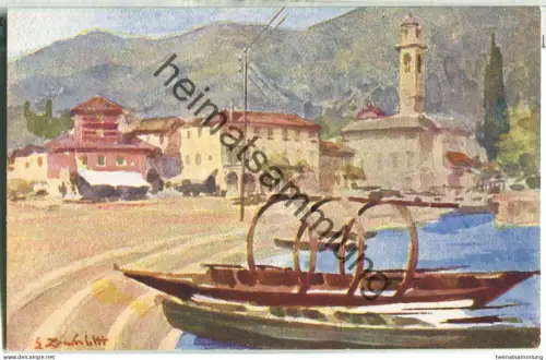 Lago di Como - Cernobbio - Künstlerkarte signiert L. Zambeletti 20er Jahre
