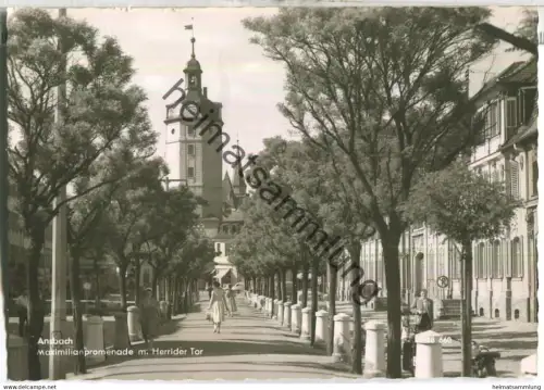 Ansbach - Maximilianpromenade - Foto-Ansichtskarte - Verlag Hildenbrand Göppingen