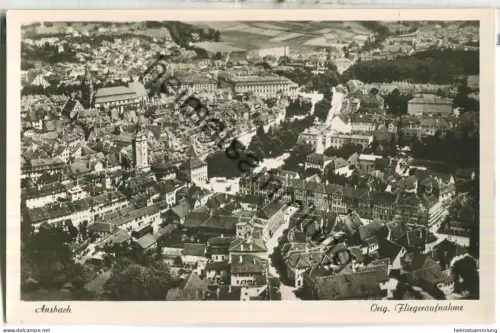 Ansbach - Fliegeraufnahme - Foto-Ansichtskarte - Verlag Aero-Bild Fulda-Bronnzell