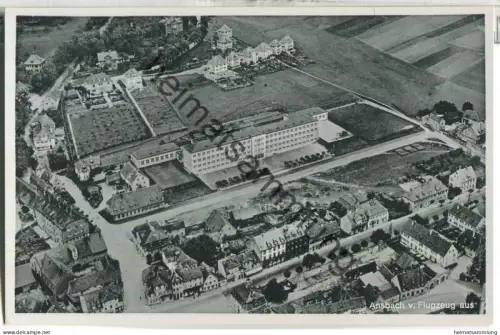 Ansbach - Fliegeraufnahme - Verlag J. Beck Stuttgart-Bad Cannstatt