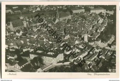Ansbach - Fliegeraufnahme - Foto-Ansichtskarte - Verlag Aero-Bild Fulda-Bronnzell