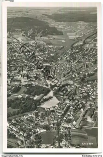 Ansbach - Luftbild - Foto-Ansichtskarte - Verlag Fritz Lauterbach Fürth