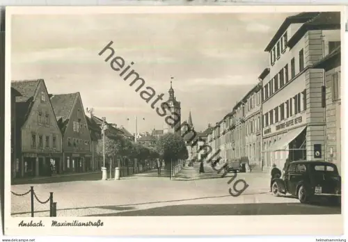 Ansbach - Maximilianstrasse - Foto-Ansichtskarte - Verlag Franckh Stuttgart