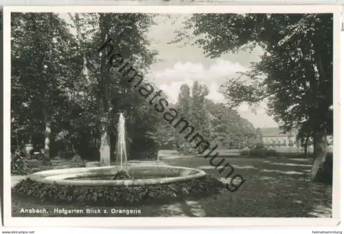 Ansbach - Orangerie - Hofgarten - Foto-Ansichtskarte - Verlag Ludwig Riffelmacher Fürth