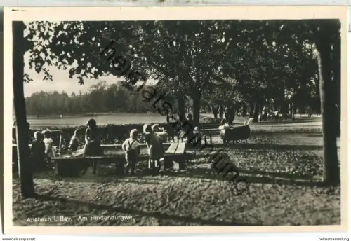 Ansbach - Hindenburgweg - Foto-Ansichtskarte - Verlag Löffler & Co Greiz
