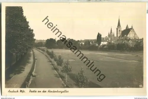 Ansbach - Hindenburgallee - Foto-Ansichtskarte - Verlag F. H. Dennerlein Nürnberg