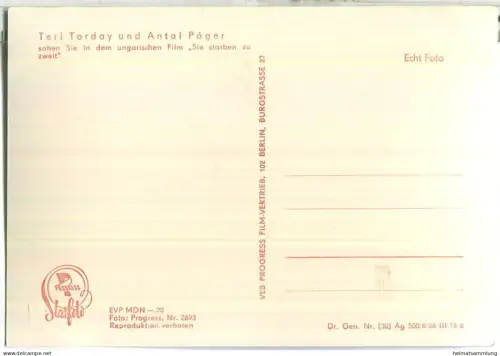 Teri Torday - Antal Pager - VEB Progress Film Vertrieb Berlin 1966