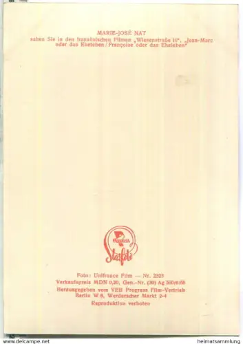 Marie Jose Nat - VEB Progress Film Vertrieb Berlin 1965 - Keine AK-Einteilung
