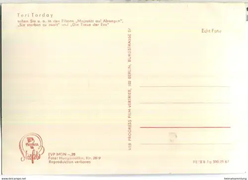 Teri Torday - VEB Progress Film Vertrieb Berlin 1967