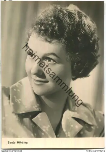 Sonja Hörbing - VEB Progress Film Vertrieb Berlin 1963 - Keine AK-Einteilung