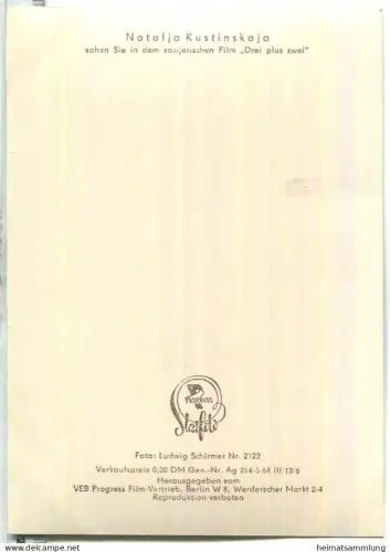 Natalja Kustinskaja - VEB Progress Film Vertrieb Berlin 1964 - Keine AK-Einteilung