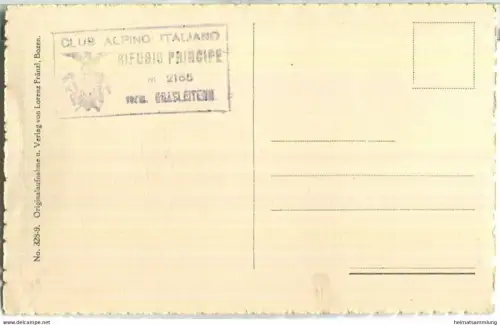 Refugio Principe vormals Grasleiten - Grasleitenhütte Refugio Bergamo - Verlag Lorenz Fränzl Bozen