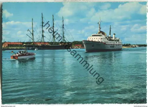 Travemünde - Segelschulschiff Passat - Skandinavien-Fährschiff - Verlag Richard Clasen & Co Lübeck