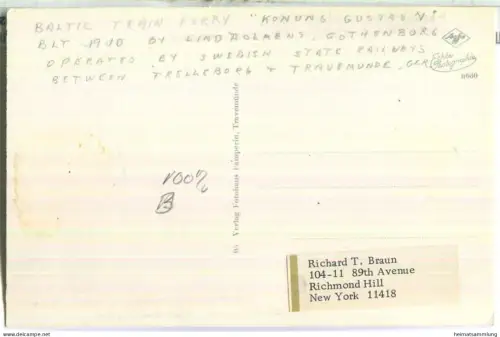Travemünde - Fährschiff Konung Gustaf V - Verlag Fotohaus Pamperin Travemünde