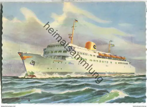 Schweden - Sj tag och bilfärjan Trelleborg - signiert Titus Wikström