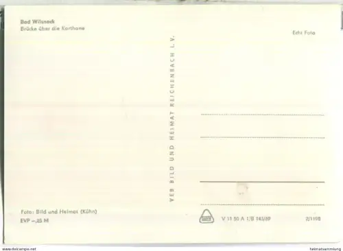 Bad Wilsnack - Brücke über die Karthane - Verlag VEB Bild und Heimat Reichenbach