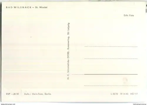 Bad Wilsnack - St. Nicolai-Kirche - Verlag H. C. Schmiedicke Leipzig