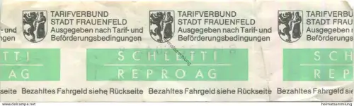 Schweiz - Tarifverbund Stadt Frauenfeld - Bezahltes Fahrgeld siehe Rückseite - Fahrschein
