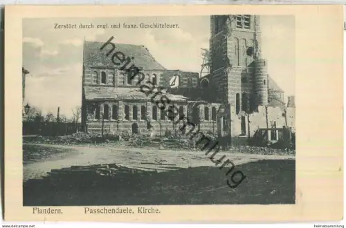 Flandern - Passchendaele - Kirche - Verlag Zipper Weilburg Lahn Serie 2 Nr. 108
